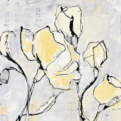 16 Again II with Yellow by Kellie Day. SKU 30933a. Archival Giclee Fine art print for wall decor.