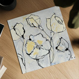 16 Again III with Yellow by Kellie Day. Shown as a detailed flat fine art print, highlighting archival giclee quality. Available as an archival giclee rolled canvas, fine art paper, or poster print. SKU 30934a.