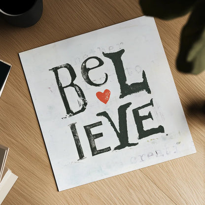 Believe by Kellie Day. Shown as a detailed flat fine art print, highlighting archival giclee quality. Available as an archival giclee rolled canvas, fine art paper, or poster print. SKU 29368a.