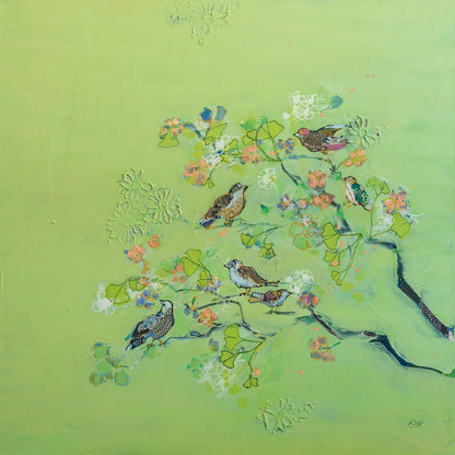 Bird Song by Kellie Day. SKU 56321a. Archival Giclee Fine art print for wall decor.