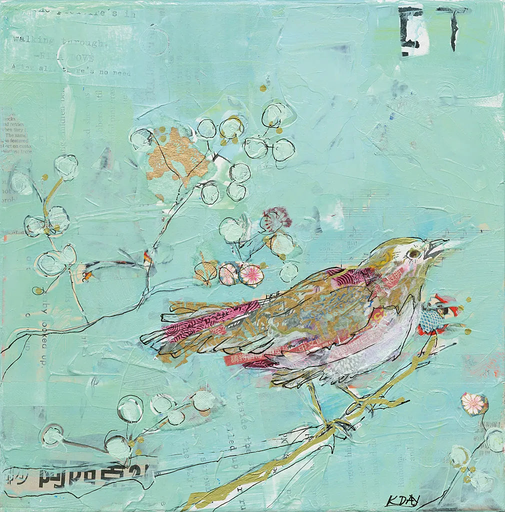 Birds of a Feather by Kellie Day. SKU 28384a. Archival Giclee Fine art print for wall decor.