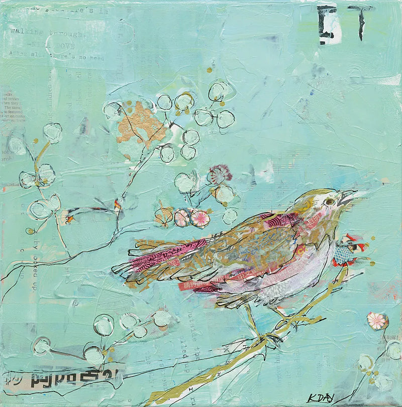 Birds of a Feather by Kellie Day. SKU 28384a. Archival Giclee Fine art print for wall decor.