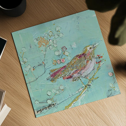 Birds of a Feather v2 by Kellie Day. Shown as a detailed flat fine art print, highlighting archival giclee quality. Available as an archival giclee rolled canvas, fine art paper, or poster print. SKU 28721a.