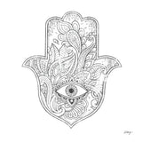 Buddha Hamsa Eye by Kellie Day. SKU 72720a. Archival Giclee Fine art print for wall decor.