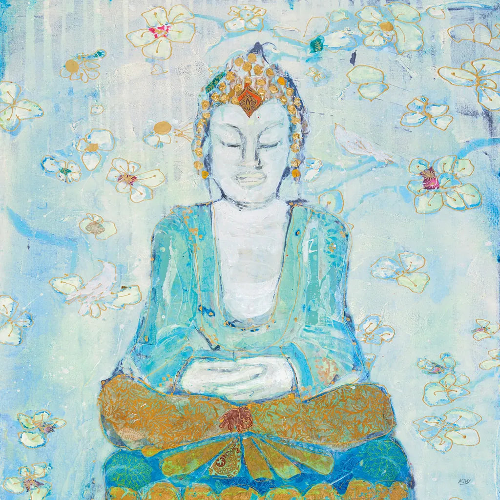 Buddha Square by Kellie Day. SKU 48011a. Archival Giclee Fine art print for wall decor.