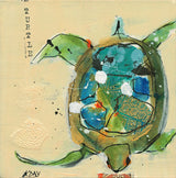 Chentes Turtle by Kellie Day. SKU 27635a. Archival Giclee Fine art print for wall decor.