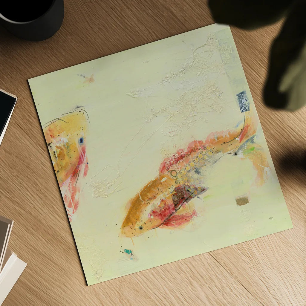 Fish in the Sea II by Kellie Day. Shown as a detailed flat fine art print, highlighting archival giclee quality. Available as an archival giclee rolled canvas, fine art paper, or poster print. SKU 21131a.