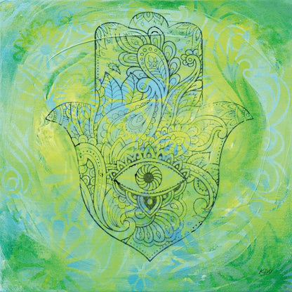 Hamsa Eye by Kellie Day. SKU 70555a. Archival Giclee Fine art print for wall decor.