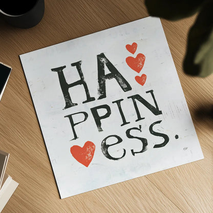 Happiness by Kellie Day. Shown as a detailed flat fine art print, highlighting archival giclee quality. Available as an archival giclee rolled canvas, fine art paper, or poster print. SKU 29367a.