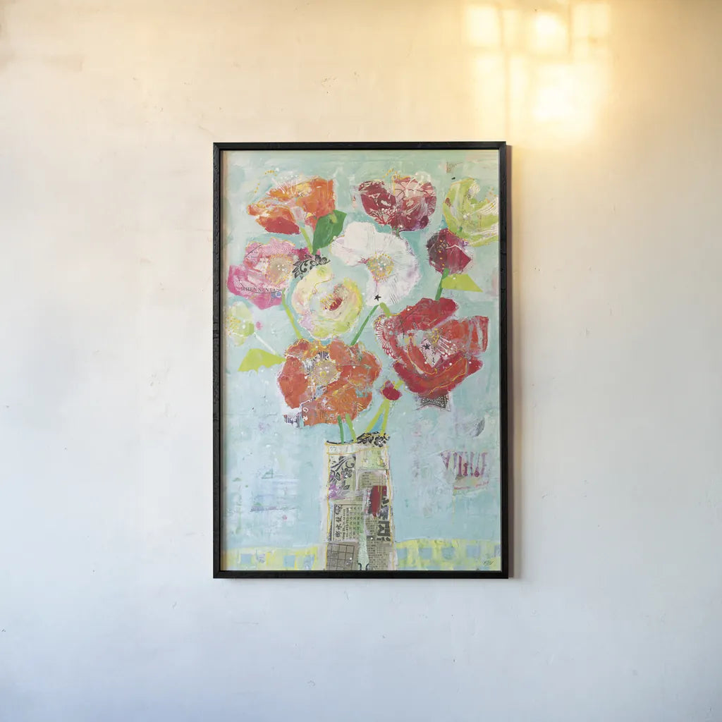 Jersey Queen Crop by Kellie Day. shown as a paper print in a black flame. Available as a archival giclee rolled canvas, fine art paper, or poster print. SKU 35735h.