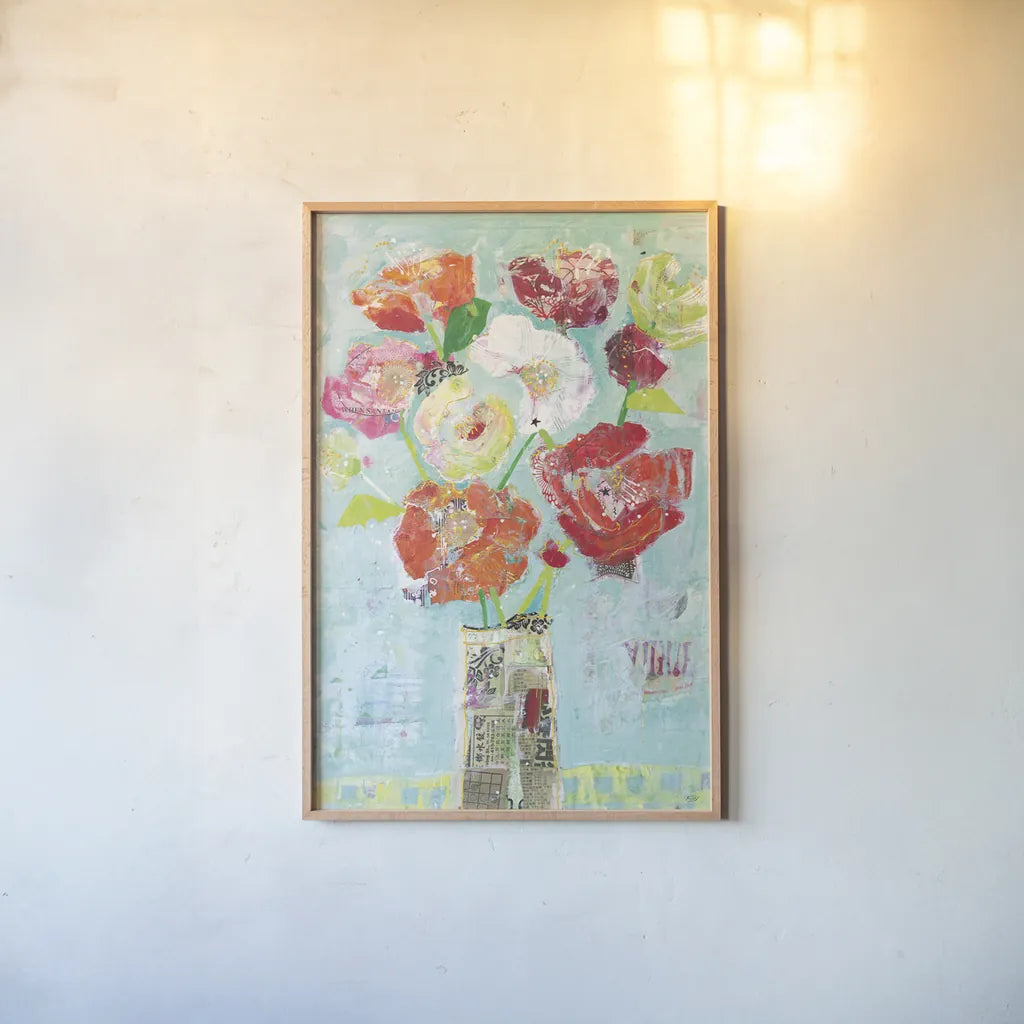 Jersey Queen Crop by Kellie Day. shown as a paper print in a natural frame. Available as a archival giclee rolled canvas, fine art paper, or poster print. SKU 35735h.