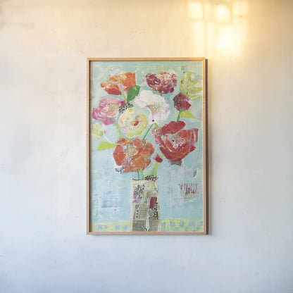 Jersey Queen Crop by Kellie Day. shown as a paper print in a natural frame. Available as a archival giclee rolled canvas, fine art paper, or poster print. SKU 35735h.