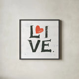 Live by Kellie Day. Shown in a sleek black glass frame for a contemporary gallery look. Available as an archival giclee rolled canvas, fine art paper, or poster print. SKU 29369a.