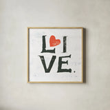 Live by Kellie Day. Shown in a natural wood glass frame for a timeless modern aesthetic. Available as an archival giclee rolled canvas, fine art paper, or poster print. SKU 29369a.