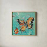 Monarch II by Kellie Day. Shown in a natural wood glass frame for a timeless modern aesthetic. Available as an archival giclee rolled canvas, fine art paper, or poster print. SKU 27862a.