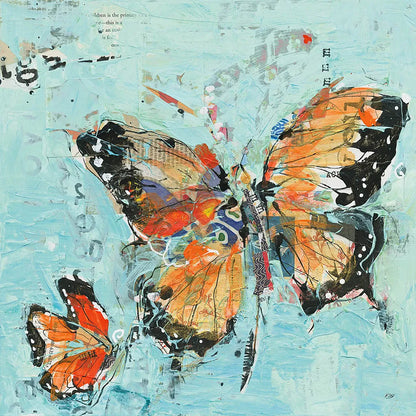 Monarch II Light Blue by Kellie Day. SKU 27919a. Archival Giclee Fine art print for wall decor.