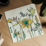 Monkey and Mommy Cream by Kellie Day. Shown as a detailed flat fine art print, highlighting archival giclee quality. Available as an archival giclee rolled canvas, fine art paper, or poster print. SKU 36081a.