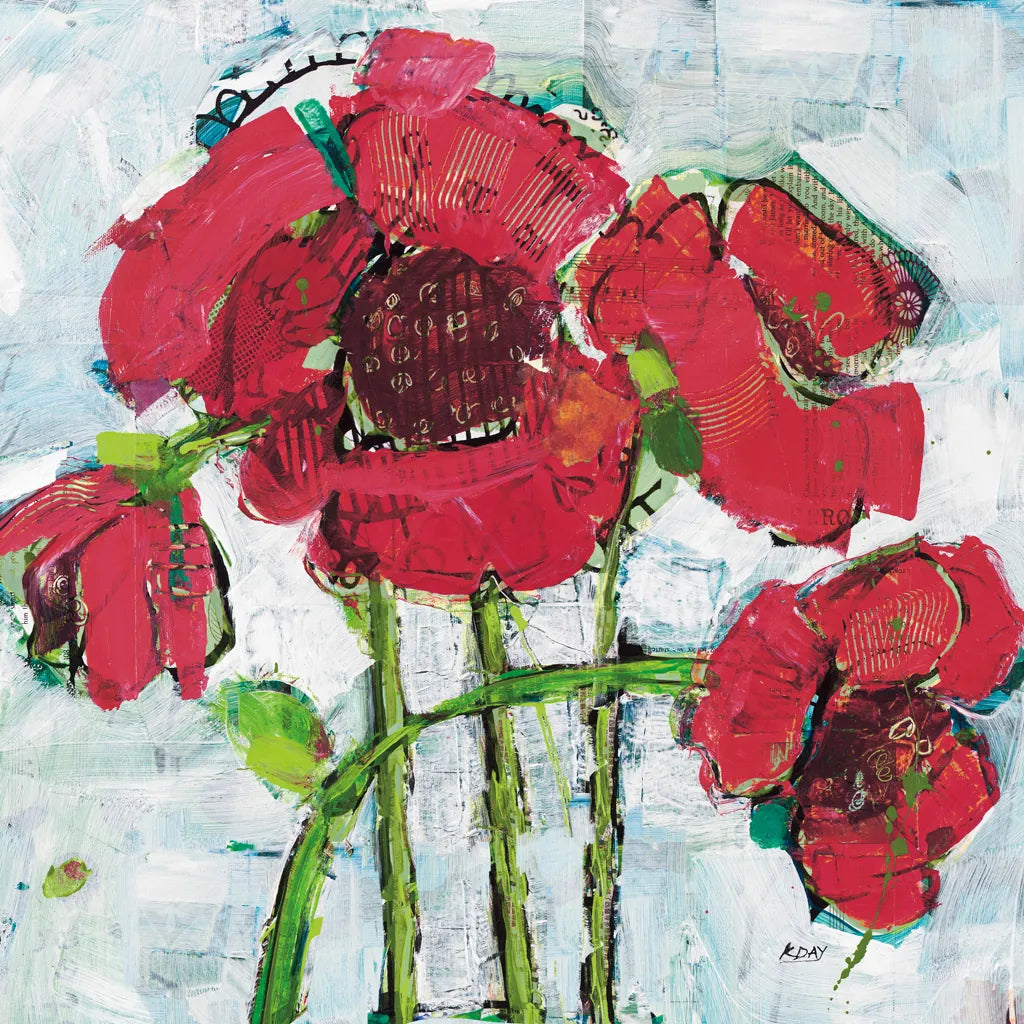 POP Square with Magenta by Kellie Day. SKU 36085a. Archival Giclee Fine art print for wall decor.