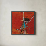 Perky Ts Crop by Kellie Day. Shown in a sleek black glass frame for a contemporary gallery look. Available as an archival giclee rolled canvas, fine art paper, or poster print. SKU 22075a.