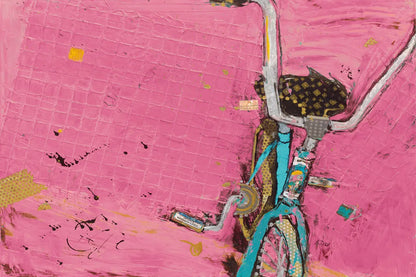 Perky Ts Pink Aqua Crop by Kellie Day. SKU 36068i. Archival Giclee Fine art print for wall decor.