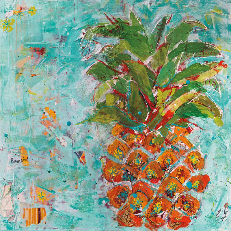 Pineapple by Kellie Day. SKU 37196a. Archival Giclee Fine art print for wall decor.