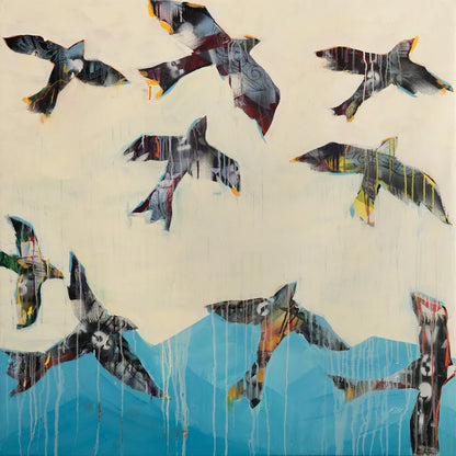 Ravens Rising by Kellie Day. SKU 59934a. Archival Giclee Fine art print for wall decor.