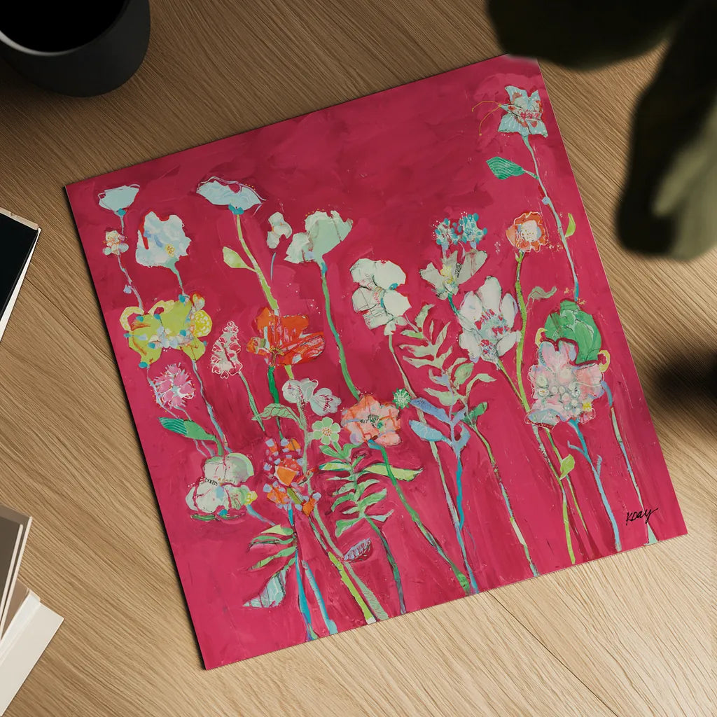 Richness of Flowers by Kellie Day. Shown as a detailed flat fine art print, highlighting archival giclee quality. Available as an archival giclee rolled canvas, fine art paper, or poster print. SKU 68652a.