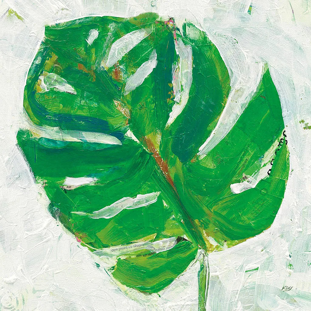 Single Leaf Play II by Kellie Day. SKU 28332a. Archival Giclee Fine art print for wall decor.