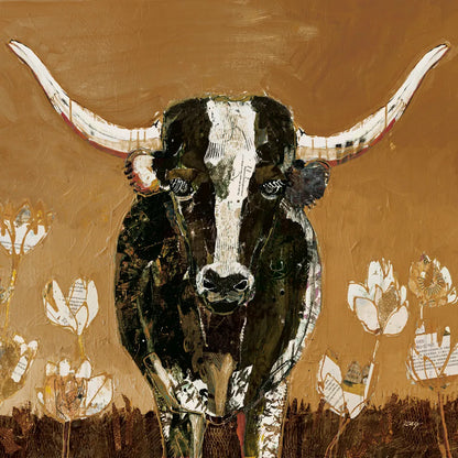 Skyline Longhorn v2 by Kellie Day. SKU 100735a. Archival Giclee Fine art print for wall decor.