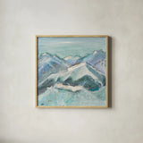 The Sun Never Says I by Kellie Day. Shown in a natural wood glass frame for a timeless modern aesthetic. Available as an archival giclee rolled canvas, fine art paper, or poster print. SKU 22076a.