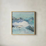 The Sun Never Says II by Kellie Day. Shown in a natural wood glass frame for a timeless modern aesthetic. Available as an archival giclee rolled canvas, fine art paper, or poster print. SKU 22077a.