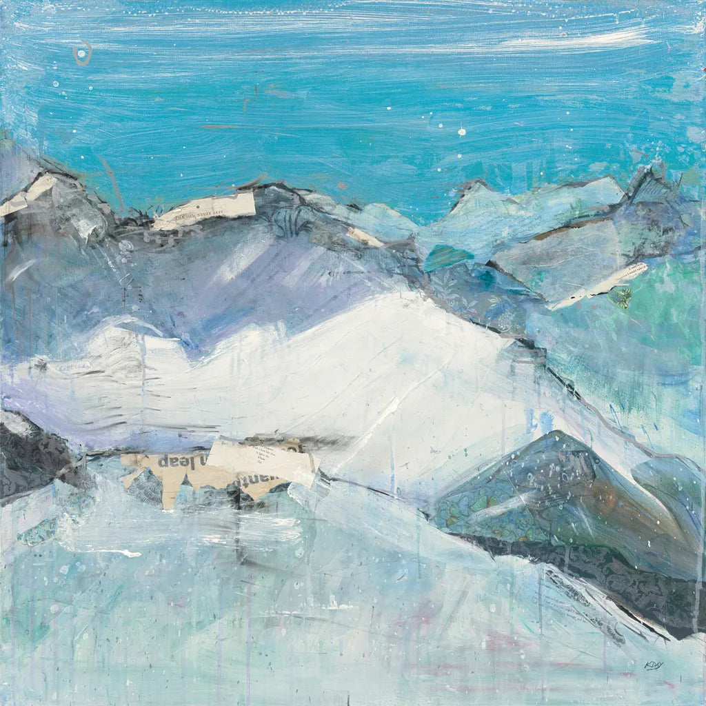 The Sun Never Says II Aqua by Kellie Day. SKU 36070a. Archival Giclee Fine art print for wall decor.