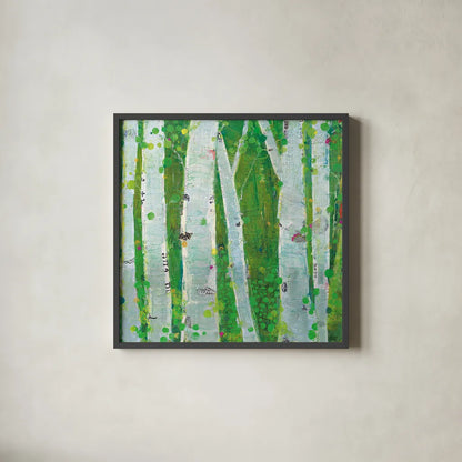 This Wild Playground by Kellie Day. Shown in a sleek black glass frame for a contemporary gallery look. Available as an archival giclee rolled canvas, fine art paper, or poster print. SKU 24950a.