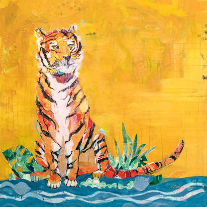 Tiger by Kellie Day. SKU 71525a. Archival Giclee Fine art print for wall decor.