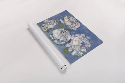 Vase of Peonies Crop by Kellie Day. shown as a rolled paper print. Available as archival giclee rolled canvas, fine art paper, or poster print. SKU 23383i.