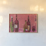Vino Coral by Kellie Day. shown as a paper print in a natural frame. Available as a archival giclee rolled canvas, fine art paper, or poster print. SKU 36071i.
