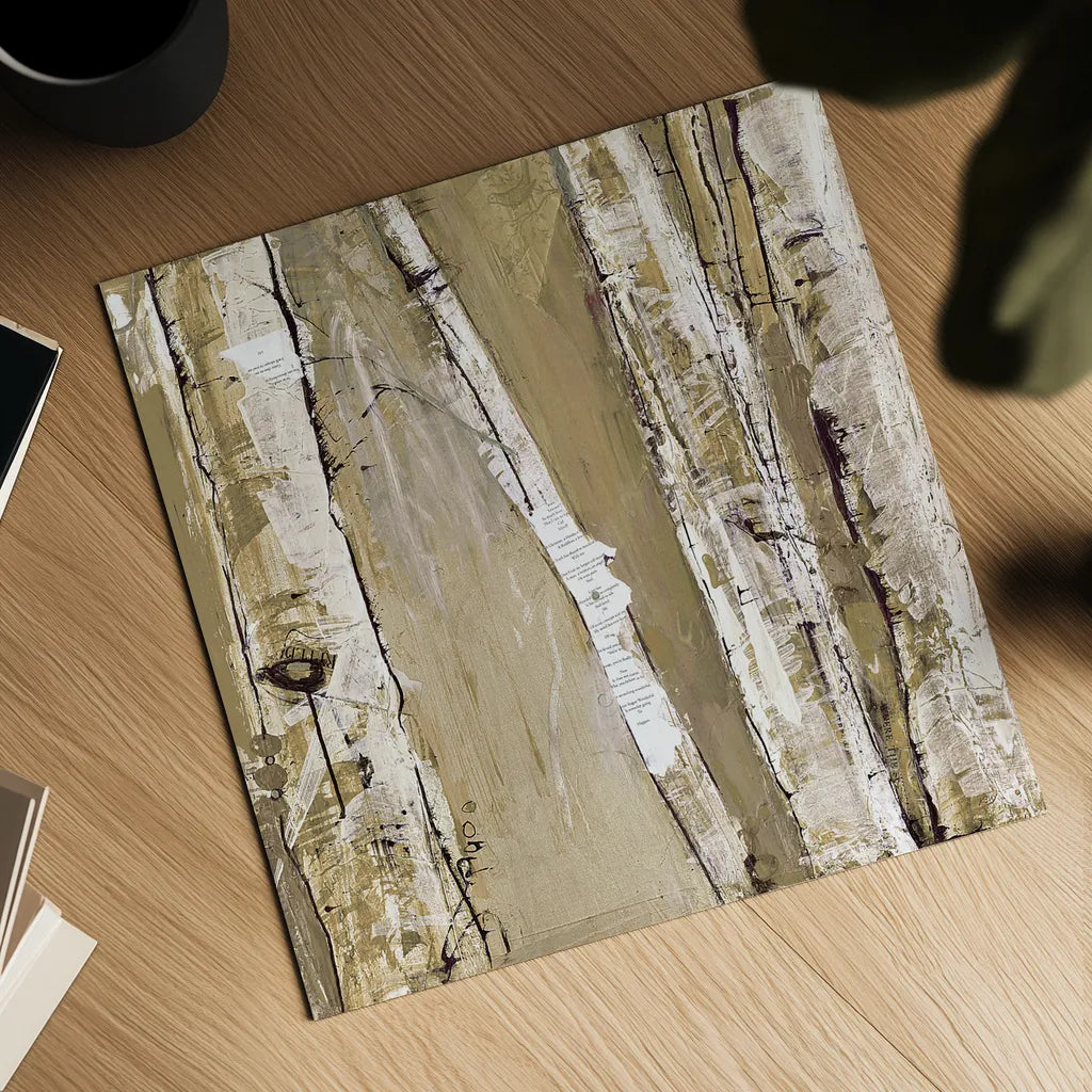 Where the Sun Sleeps I Neutral by Kellie Day. Shown as a detailed flat fine art print, highlighting archival giclee quality. Available as an archival giclee rolled canvas, fine art paper, or poster print. SKU 15104a.