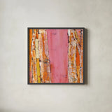 Where the Sun Sleeps II Light by Kellie Day. Shown in a sleek black glass frame for a contemporary gallery look. Available as an archival giclee rolled canvas, fine art paper, or poster print. SKU 36061a.