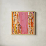Where the Sun Sleeps II Light by Kellie Day. Shown in a natural wood glass frame for a timeless modern aesthetic. Available as an archival giclee rolled canvas, fine art paper, or poster print. SKU 36061a.