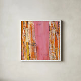 Where the Sun Sleeps II Light by Kellie Day. Shown in a crisp white glass frame for a clean and minimalist style. Available as an archival giclee rolled canvas, fine art paper, or poster print. SKU 36061a.