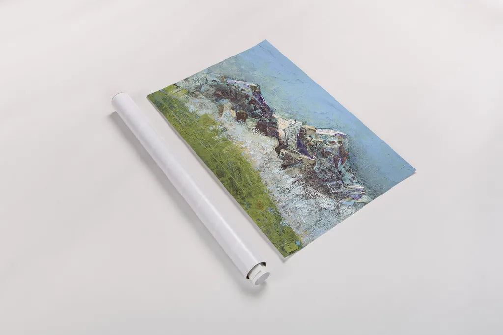 Wilson Fog Green by Kellie Day. shown as a rolled paper print. Available as archival giclee rolled canvas, fine art paper, or poster print. SKU 29351i.