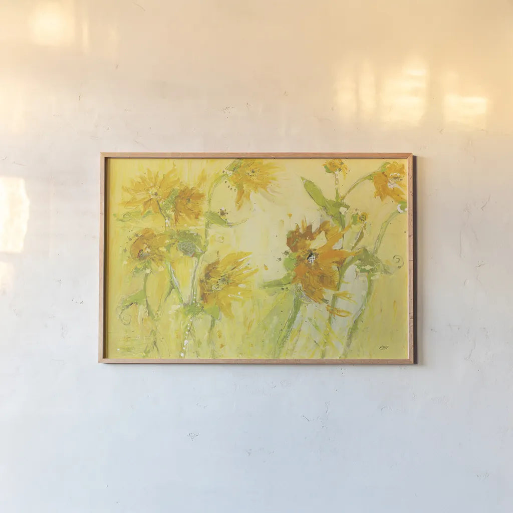 Your Sweet Orange Flowers by Kellie Day. shown as a paper print in a natural frame. Available as a archival giclee rolled canvas, fine art paper, or poster print. SKU 36067i.