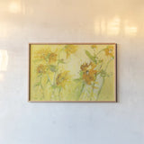 Your Sweet Orange Flowers by Kellie Day. shown as a paper print in a natural frame. Available as a archival giclee rolled canvas, fine art paper, or poster print. SKU 36067i.