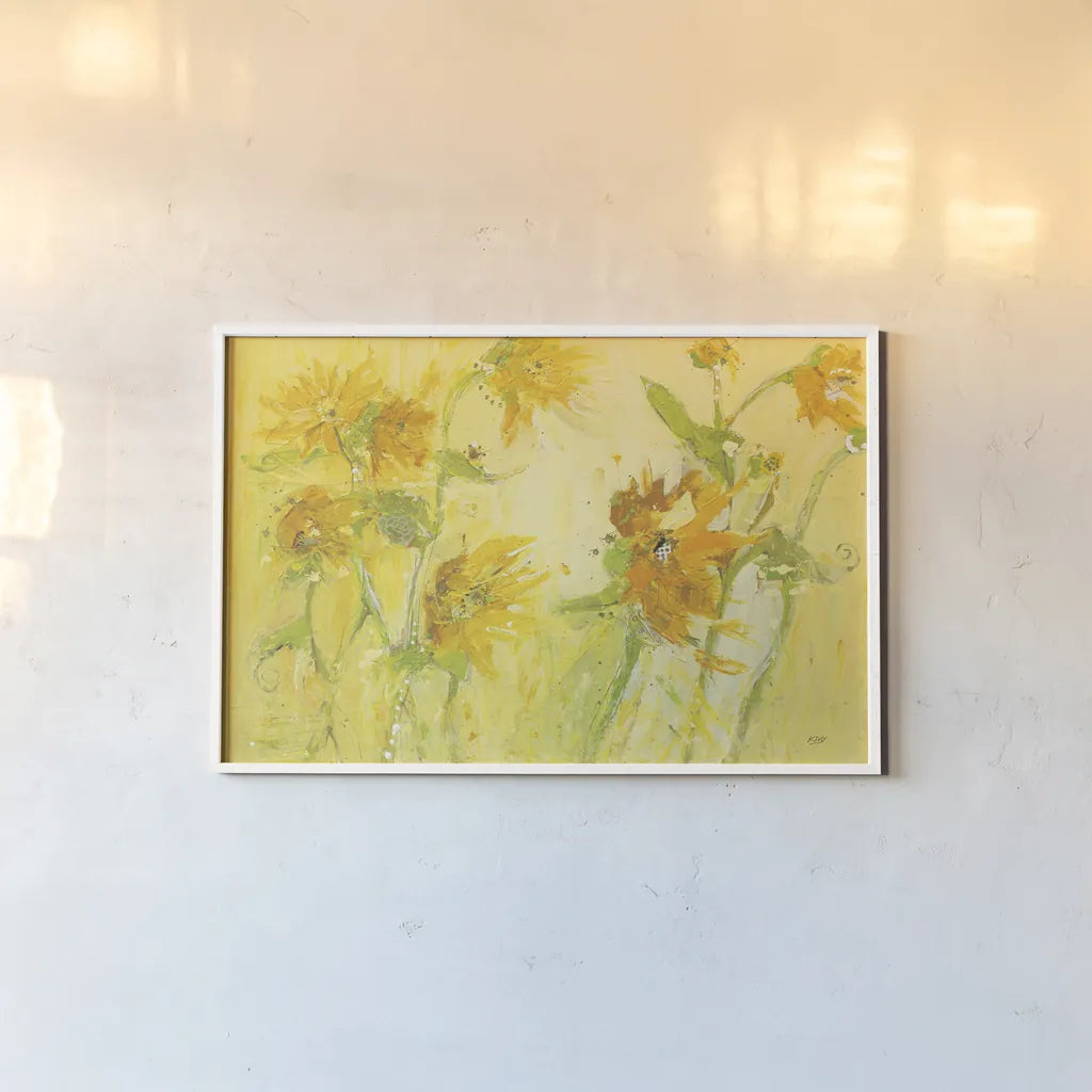 Your Sweet Orange Flowers by Kellie Day. shown as a paper print in a white frame. Available as a archival giclee rolled canvas, fine art paper, or poster print. SKU 36067i.