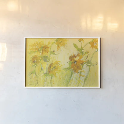 Your Sweet Orange Flowers by Kellie Day. shown as a paper print in a white frame. Available as a archival giclee rolled canvas, fine art paper, or poster print. SKU 36067i.