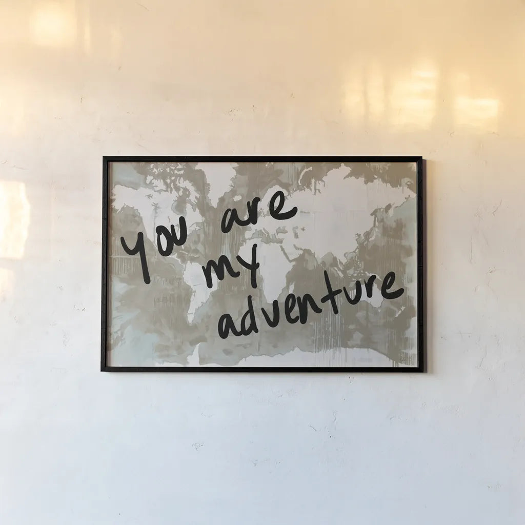 Adventure World by Kent Youngstrom. shown as a paper print in a black flame. Available as a archival giclee rolled canvas, fine art paper, or poster print. SKU 82618i.