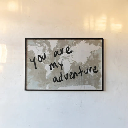 Adventure World by Kent Youngstrom. shown as a paper print in a black flame. Available as a archival giclee rolled canvas, fine art paper, or poster print. SKU 82618i.