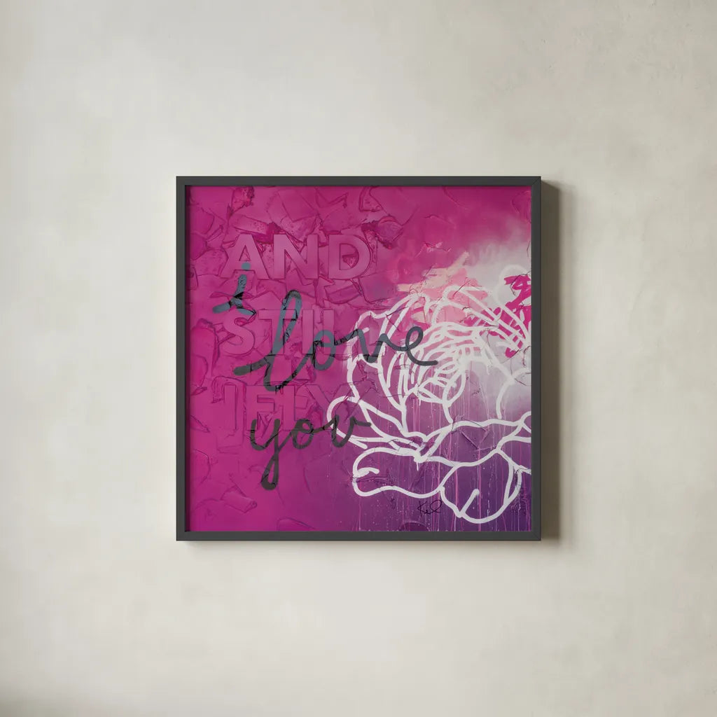 And Still I Fly Sq by Kent Youngstrom. Shown in a sleek black glass frame for a contemporary gallery look. Available as an archival giclee rolled canvas, fine art paper, or poster print. SKU 80637a.