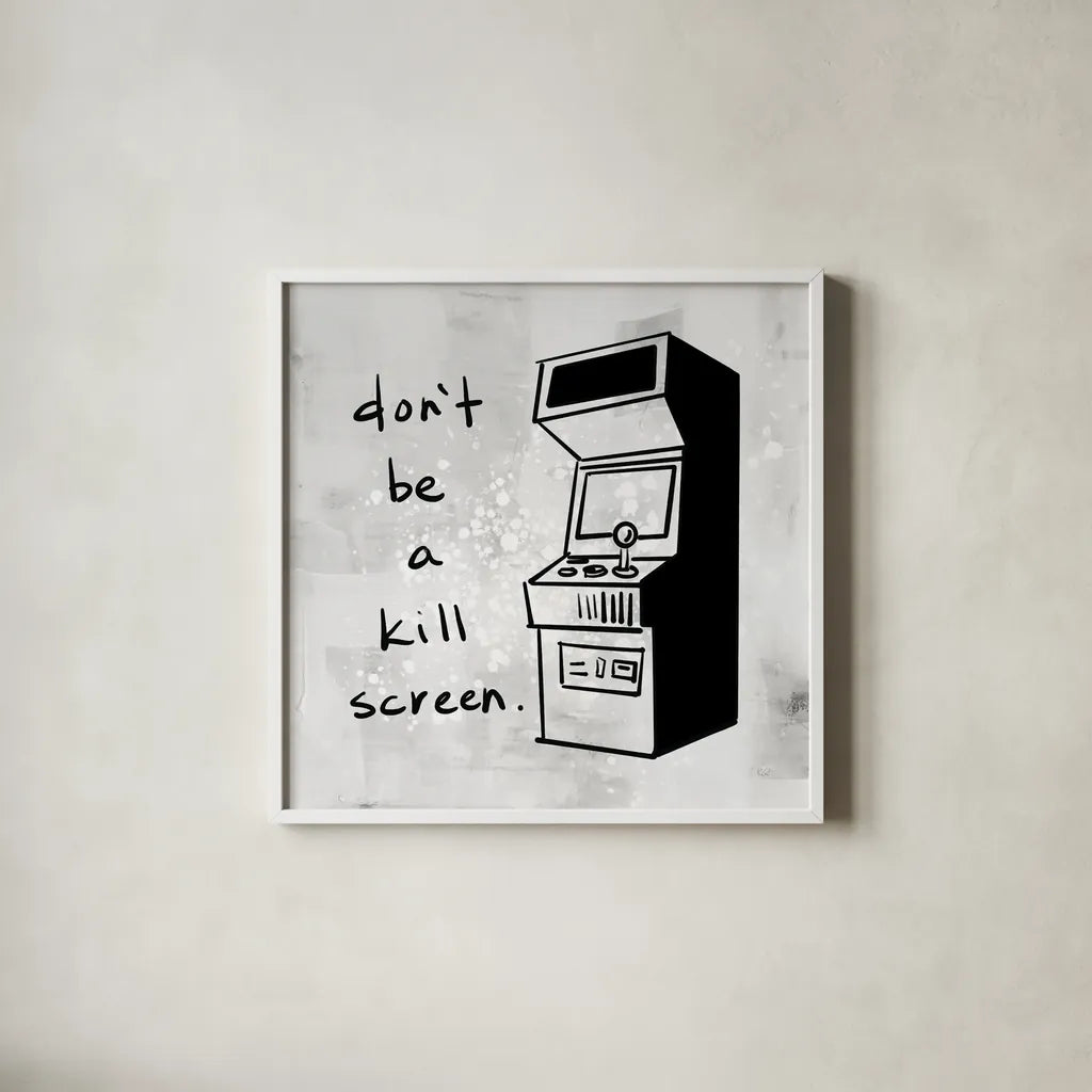 Arcade VI by Kent Youngstrom. Shown in a crisp white glass frame for a clean and minimalist style. Available as an archival giclee rolled canvas, fine art paper, or poster print. SKU 81922a.