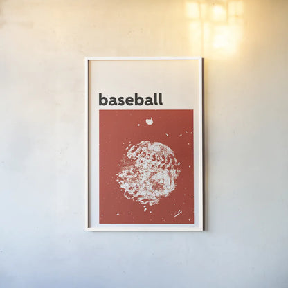 Baller I Red by Kent Youngstrom. shown as a paper print in a white frame. Available as a archival giclee rolled canvas, fine art paper, or poster print. SKU 84205h.